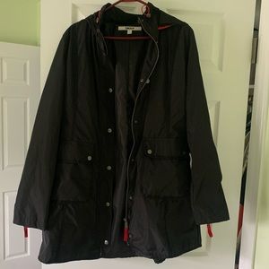 DKNY black raincoat